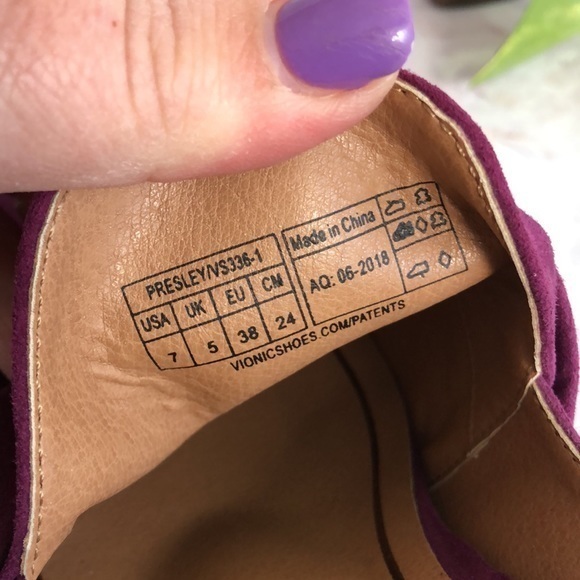 Vionic mules purple size 7 Presley low heel VS-336-1 - Picture 5 of 7